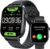 Smartwatch Herren Damen Fitnessuhr Herren mit GPS, 5ATM Wasserdicht / 2,06 Zoll AMOLED, 178+ Sportmodi Fitnesstracker mit Schrittzähler Herzfrequenz/SpO2/Schlafmonitor, Uhren für Android iOS, Schwarz