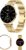 XCOAST Smartwatch Siona 2 Elegance Citrine Gold – Damen-Smartwatch klein, AMOLED-Touchscreen, 24/7 Puls, Schlafmonitor, 21+ Sportmodi, Schrittzähler, wasserdicht, für iOS & Android