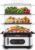 Dampfgarer ONE STEAM HSA-D950SS Multikocher/Dampfgarer mit LED-Anzeige, 950 W Leistung, 9 l Gesamtgarraum, 3 BPA-freie Garbehälter, digitaler Timer, Edelstahldesign