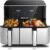 11L XXL Airfryer 2 Kammern (4+7L) – WELLENT 2600W 10-in-1 Heißluftfritteuse Doppelkammer mit Match & Sync-Funktion – Zweizonen-Heißluftfritteuse mit Touchscreen, Schüttelerinnerung, spülmaschinenfest