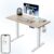 HUANUO AI-gesteuerter elektrischer Stehschreibtisch 120 x 60 cm mit Smart App, funktioniert mit Alexa & Google, höhenverstellbar, 6 Speicherstufen, Sitzerinnerung, ergonomisch