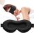 Umisleep Schlafmaske für Seitenschläfer, 100 % lichtblockierende 3D-Schlafmaske für Damen und Herren mit weicher und bequemer Passform und verstellbarem Riemen, ideal für Reisen und Flugzeug, Schwarz