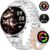 Damen-Smartwatch – luxuriöses Metallarmband mit Strasssteinen/1,32 Zoll HD AMOLED-Display/270+ Zifferblätter, Fitnessuhr mit über 110 Sportmodi, Schlaf-Tracking, Telefonfunktion, Uhr für iOS Android