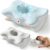 BOYUNSHI Nackenstützkissen aus Memory-Schaum, ergonomisches Kissen mit 2 kühlenden waschbaren Bezügen, 2 Höhenstufen, Schmetterlingskissen für Seiten-, Rücken- und Bauchschläfer, Seitenschläferkissen
