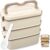 Bento Robin Lunchbox 2700 ml, 3 Ebenen mit Besteck und Fächern, Premium-Edelstahldose, BPA-frei, große Lunchbox, Meal Prep Bento Box für Erwachsene, auslaufsicher und mikrowellengeeignet