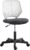 Yaheetech Ergonomischer Schreibtischstuhl, Bürostuhl ohne Armlehnen, Drehstuhl mit Rückenlehne, Arbeitsstuhl, höhenverstellbar, 136 kg, belastbar, 50 x 55 x 79–92 cm, Dunkelgrau