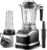 AMZCHEF 2-in-1-Mixer mit zwei Mixbehältern – Mixer, Mixer, Hochleistungsmixer, 1800-Watt-Mixer, Hochleistungsmixer mit 6 Pro Sharp 3D-Klingen, 1,85-Liter-Flasche und 600-ml-tragbare Flasche