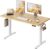 DEVAISE Höhenverstellbarer Schreibtisch, 140 x 70 cm, mit leisem Motor und Memory-Funktion für 3 Höhen, Sitz-Steh-Schreibtisch, Höhenverstellung 72-118 cm, ergonomischer Computertisch für Büro, Farbe Eiche