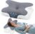 Nackenkissen – Orthopädisches Memory-Schaum-Kissen – ergonomisches Kissen gegen Nackenschmerzen für Seitenschläfer, Rückenschläfer und Bauchschläfer mit Bezug aus Eisseide (dunkelgrau)