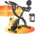 MERACH 4-in-1-Heimtrainer mit eigener Trainings-App, leises Heimtrainer-Fahrrad, 16-facher magnetischer Widerstand, LCD-Display, Handpulsmessung, faltbarer Heimtrainer, bequemer Sitz, Widerstandsband