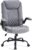 CASTLOVE Bürostuhl, Ergonomischer Schreibtischstuhl, Chefsessel mit gepolsterten Armlehnen, klappbar, Höhenverstellung, Wippfunktion und Kopfstütze, bequem für Zuhause, Büro, Bürostuhl, 150 kg, grauer Stoff