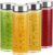 Glasflasche 500 ml mit Deckel – 4 Stück, Trinkflasche Glas & Saftflasche aus Borosilikatglas – Smoothie- & Shaker-Becher – zum Befüllen – BPA-frei