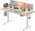 HUANUO Höhenverstellbarer Schreibtisch 160 x 80 cm, 25 mm ganze Tischplatte mit bürstenlosem Motor, ergonomischer Stehsitztisch, Stehpult, einfache Montage, elektrischer Stehpult für das Home Office