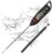 BOMATA Wasserdichtes IPX7-Thermometer, geeignet für Wasser, Flüssigkeiten, Kerzen und Kochen. Sofort ablesbares Lebensmittelthermometer mit langer Sonde, geeignet zum Kochen, Fleisch, Grillen. T101 schwarz