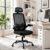 DUMOS Ergonomischer Bürostuhl, Gaming-Stuhl mit verstellbarer Kopfstütze, Armlehnen, Schreibtischstuhl, Bürostuhl, Drehstuhl, Lordosenstütze, Chefsessel aus Mesh, rückenschonend, Bürostuhl 150 kg