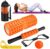 Faszienrolle, Qveetry 6-in-1 Schaumstoffrolle, Faszienrollen-Sets mit Massagerollerstange, Widerstandsbänder, Krafttraining, Massageball, Fitnessbänder, 33 cm Schaumstoffrolle für Yoga, Pilates, Sport