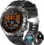 Militär Smartwatch Herren 1000 mAh Akku / 1,7 Zoll HD Touchscreen Smartwatch mit Bluetooth Anrufen/Taschenlampe/Herz/Schlaf-Tracking/IP68 wasserdicht, 110+ Sportmodi Fitnessuhr für iOS