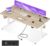 OffiGo höhenverstellbarer Schreibtisch, 200 x 80 cm, elektrischer Schreibtisch mit Steckdosen und USB-Ladeanschluss, Tisch höhenverstellbar mit 2 Memory-Funktionen, Computertisch für Büro, Zuhause, Beige