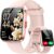 Damen-Smartwatch mit Telefonfunktion/WhatsApp, 1,85 Zoll Smartwatch, Fitness-Tracker mit Herzfrequenz-/Schlafmonitor, 10-Tage-Akku, 120+ Sportmodi, 3ATM wasserdichte Fitnessuhr für Samsung/Android/iOS