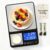 Digitale Küchenwaage mit 2 Plattformen | 15 kg/1 g und 500 g/0,01 g Präzisionswaagen | 7 Messeinheiten, automatische Abschaltung, LCD-Display | Ideal zum Kochen, Backen, Schmuck (Batterien im Lieferumfang enthalten)