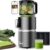 Anybear 350W Entsafter mit 124 mm Einfüllschacht Slow Juicer mit Doppel-Zerkleinerungstechnologie für ganze Früchte & Gemüse | Hohe Saftausbeute | BPA-freies Tritan-Material (Grau)