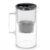 Wessper Wasserfilterkanne aus Glas, 3 l, kompatibel mit Brita Maxtra, inklusive 1 Wasserfilterkartusche, reduziert Kalk und Chlor, schwarz