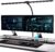 EYOCEAN Schreibtischlampe, Doppelkopf-Schreibtischlampe, klemmbar, 24 W 80 cm, Tageslichtlampe Schreibtisch mit Fernbedienung, dimmbare Monitorlampe, Büro-Tischlampe, Augenschutz-Bildschirmlampe