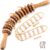 Massageroller für den Rücken mit Griff, Maderotherapie-Set, Anti-Cellulite-Massagegerät, Massageholz, geeignet für Nacken, Beine, Rücken, Körper, 2 Stück, natürliche Holzfarbe