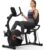 MERACH Liegeergometer für Zuhause mit 8-stufigem Magnetwiderstand, leiser Heimtrainer Fahrrad mit Smart Bluetooth, App-kompatibel, LCD-Display, Herzfrequenzsensoren, verstellbare Rückenlehne, S08/S23