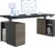 FLEXISPOT Höhenverstellbarer Schreibtisch, zweimotoriger elektrischer Schreibtisch, 25 mm einteilige Tischplatte, mit Untertischschublade und Stauraum, LED-Höhenanzeige mit Memory-Funktion, schwarz
