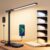 Caldarax Schreibtischlampe LED Dimmbar, Augenschutz Schreibtischlampe, 5 Farben und 10 Helligkeitsstufen, mit Timer und Touch-Steuerung, Tischlampe USB-Anschluss zum Lesen, Büro, Nachttisch, Arbeitszimmer (Schwarz)