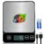 GIBOHOM Digitale Küchenwaage, 10 kg, hochpräzise elektronische Küchenwaage mit 1 g/0,1 oz, Edelstahl mit LCD-Display und Tara-Funktion, professionelle Küchenwaage, 6 Einheiten, 2 Batterien im Lieferumfang enthalten