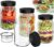 Meal-Prep-Gläser mit Deckel-Set, 4 x 950 ml Einmachgläser, auslaufsicher, vertikal geschichtete Meal-Prep-Behälter, ideal zum Mitnehmen, Salate für Marmelade, Overnight Oats, auslaufsicher, weite Öffnung
