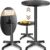 Casaria 2-in-1-Bartisch, höhenverstellbar, klappbar, 70 cm / 115 cm, Aluminium, wetterfest, Durchmesser 60 cm, rund, Outdoor, Indoor-Beistelltisch, Bistrotisch, schwarz