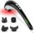 Snailax kabelloses Massagegerät Perkussion Handmassagegerät mit Wärmefunktion und austauschbaren Knoten, wiederaufladbar mit einstellbarer Intensität, Tiefenmassagegerät für Nacken, Rücken, Geschenk