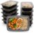 BigDean wiederverwendbare Meal-Prep-Boxen mit Deckel (10 Stück) – robuste Meal-Prep-Boxen, stapelbare Meal-Prep-Dosen und Lebensmittelbox – mikrowellen-, gefrier- und spülmaschinenfest – perfekt für die Mealprep
