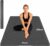 THAILE Yogamatte XXL – 183 x 91 cm, 6 mm dicke rutschfeste TPE-Gymnastikmatte, doppelseitige Textur, extra breite Sportmatte & Fitnessmatte, umweltfreundlich, Pilates, Studio & Heimtraining, schwarz