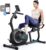 MERACH Heim-Liege-Ergometer mit 8 einstellbaren Widerstandsstufen, intelligentem Bluetooth, exklusiver App-Konnektivität, LCD-Display, Herzfrequenzsensoren und verstellbarer Rückenlehne