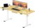 SANODESK Höhenverstellbarer Schreibtisch, 160 x 60 cm, mit Memory-Funktion, elektrischer Stehtisch für das Home Office, ergonomischer Computertisch mit modernem Design und vierteiliger Tischplatte – Ahorn