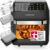 GOURMETmaxx Heißluftfritteuse 12 L Airfryer | Fritteuse mit 9 Funktionen, Touch-Display, Drehspieß & Schaschlikspießen | 10 Programme inklusive Pizza | Minibackofen 1700 W – praktisch ohne Öl