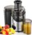 HOUSNAT Entsafter Gemüse und Obst, max. 800 W, Edelstahl-Entsafter-Maschine mit 3 Geschwindigkeitsstufen, 65 mm großer Mund-Einfüllschacht, Zentrifugal-Entsafter, leicht zu reinigen, BPA-frei, 400 W