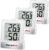 ThermoPro TP49W-3 Digitales Mini-Thermo-Hygrometer-Thermometer, Raumthermometer für den Innenbereich, 3 Temperatur- und Luftfeuchtigkeitsmessgeräte mit Smiley-Anzeige