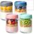 ComSaf Bunte Overnight-Oats-Gläser, 4 Stück, 500 ml, Meal-Prep-Behälter aus Glas mit Kunststoffdeckel für die Arbeitswoche, auslaufsichere Vorratsgläser, Frühstück-to-Go-Einmachgläser für trockene Vorräte