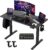 Elektrisch höhenverstellbarer Schreibtisch 120 x 60 cm Schwarz | 72–118 cm Höhe, 2+3 Speicher, 45 dB Motor, 70 kg Tragkraft, Räder und 3 Jahre kostenloser Motoraustausch.