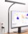 Schreibtischlampe LED Dimmbar, Schreibtischlampe Klemmbar mit 45° Streuwinkel, Augenschutz, Schwanenhals Büro Tischlampe, Tageslichtlampe Schreibtisch für Home Office, Büro (Schwarz)