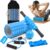 unycos – Faszienrolle 【PP/EVA】5-in-1-Set, Muskelmassagerolle/Schaumstoffrolle, die 120 kg trägt, Fitness-Widerstandsband, Massageball, Rehabilitationsstab, Formseil und Aufbewahrungstasche (blau)