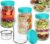 Meal-Prep-Gläser mit Deckel-Set, 4 x 950 ml Einmachgläser, auslaufsicherer/vertikal geschichteter Meal-Prep-Behälter, ideal zum Mitnehmen, für Salate, Marmelade, Overnight Oats und zum Öffnen von Fertiggerichten