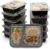BigDean Packung mit 10 wiederverwendbaren Meal-Prep-Boxen mit Deckel und 2 Fächern – robuste Meal-Prep-Boxen, stapelbare Meal-Prep-Dosen und Lebensmittelbox – mikrowellen-, gefrier- und spülmaschinenfest