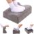 Fußstütze für den Schreibtisch, ergonomische Fußstützen für das Büro mit Premium-Schaumstoffkern und abnehmbarem Deckel, rutschfeste Fußstütze für unter dem Schreibtisch, Rücken- und Hüftschmerzen, dunkelgrau, mittel