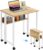 GreenForest Kleiner Klappschreibtisch, 63 cm Klappschreibtisch mit Rollen, einfache Montage, Klappschreibtisch mit Stauraum, Home-Office-Klapptisch, Beige